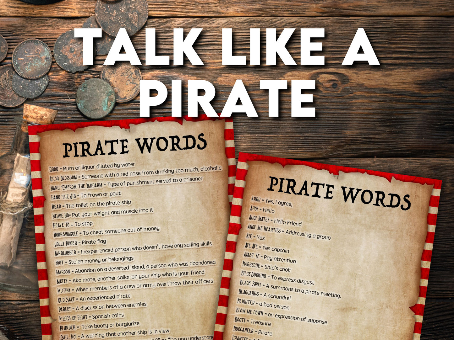 Talk Like a Pirate Activities