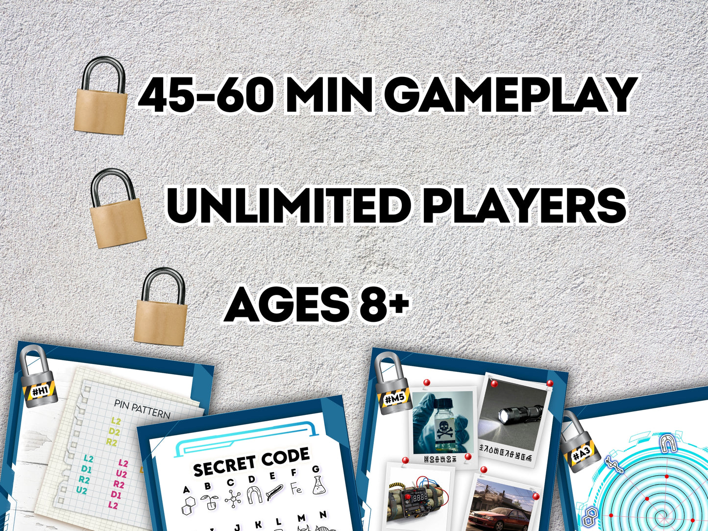 Spy Escape Room Game – Printable Party Adventure for Kids