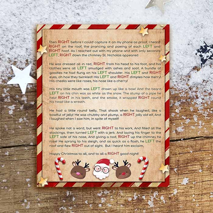 Christmas Left Right Game