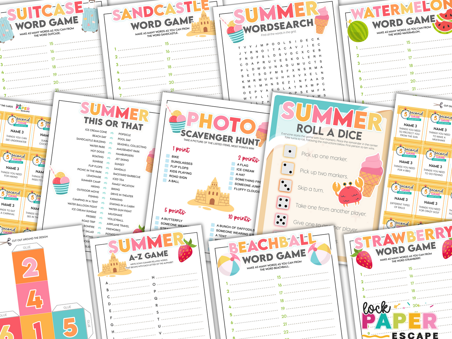 Ultimate Summer Activity Games Bundle! 🎉