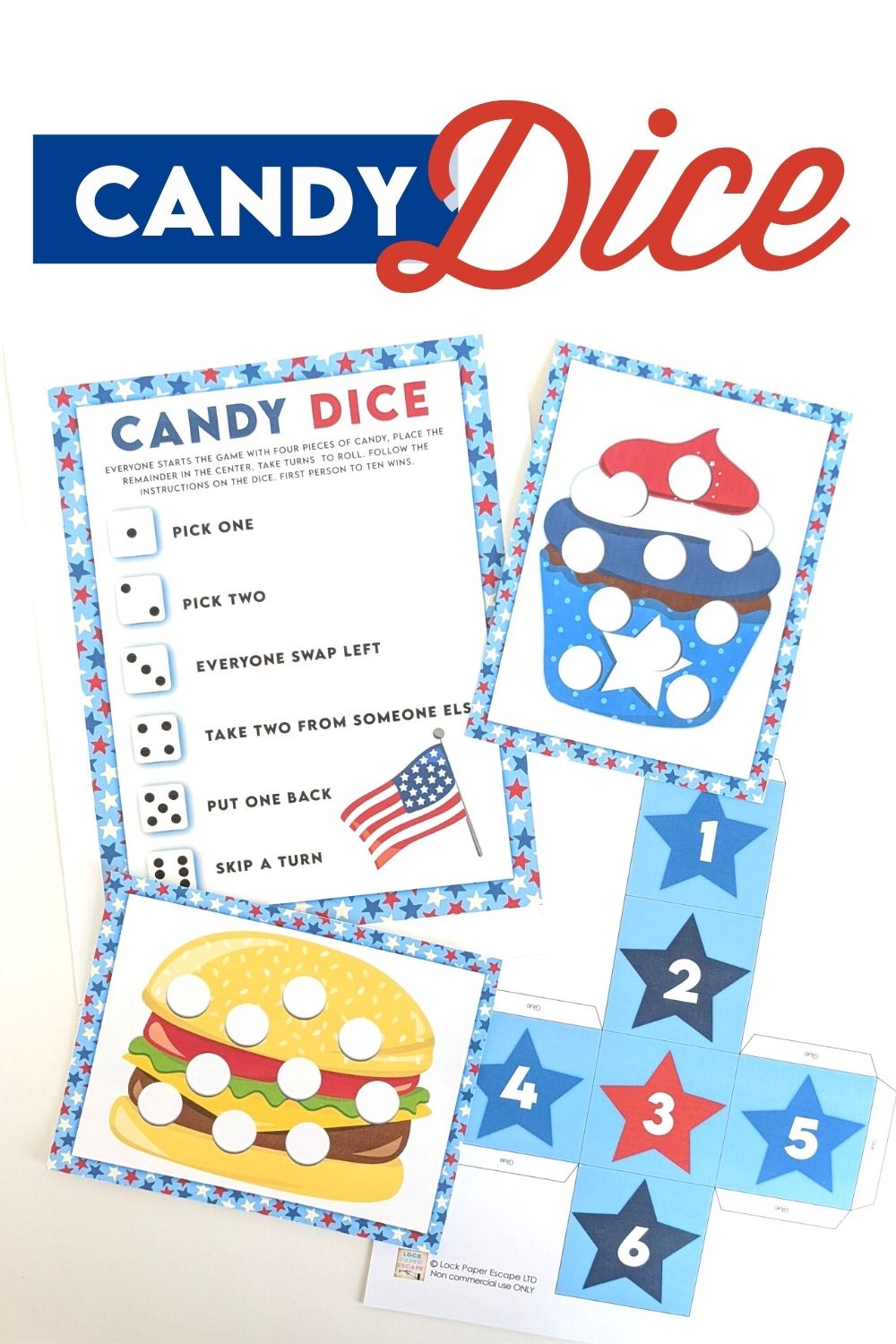 4th July Candy Dice Game