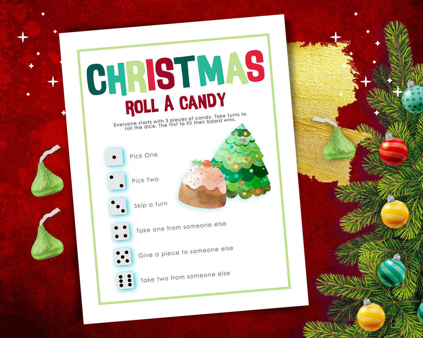 Christmas Candy Dice Game