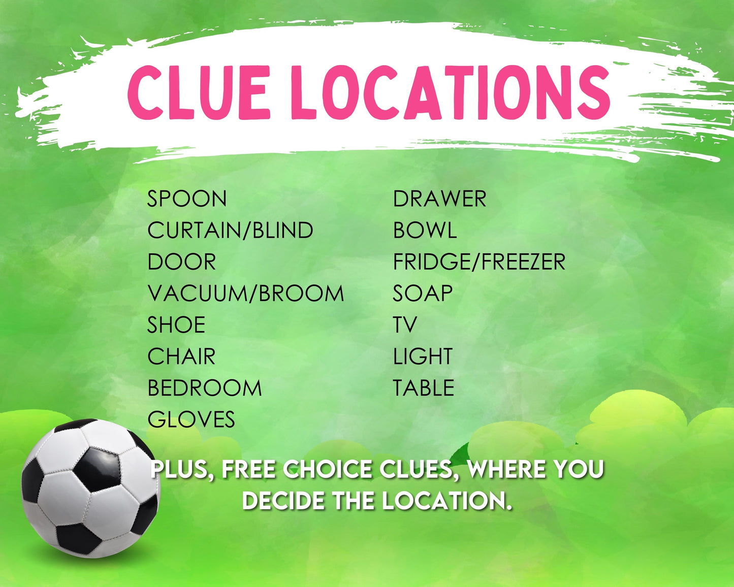 Soccer Inside Treasure Hunt