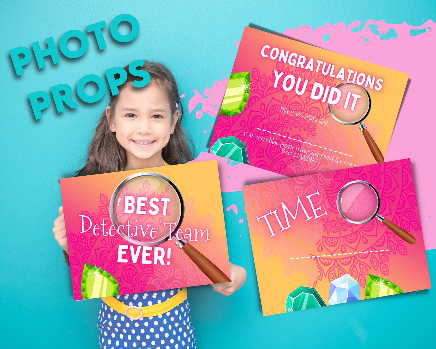 kids escape room photo props