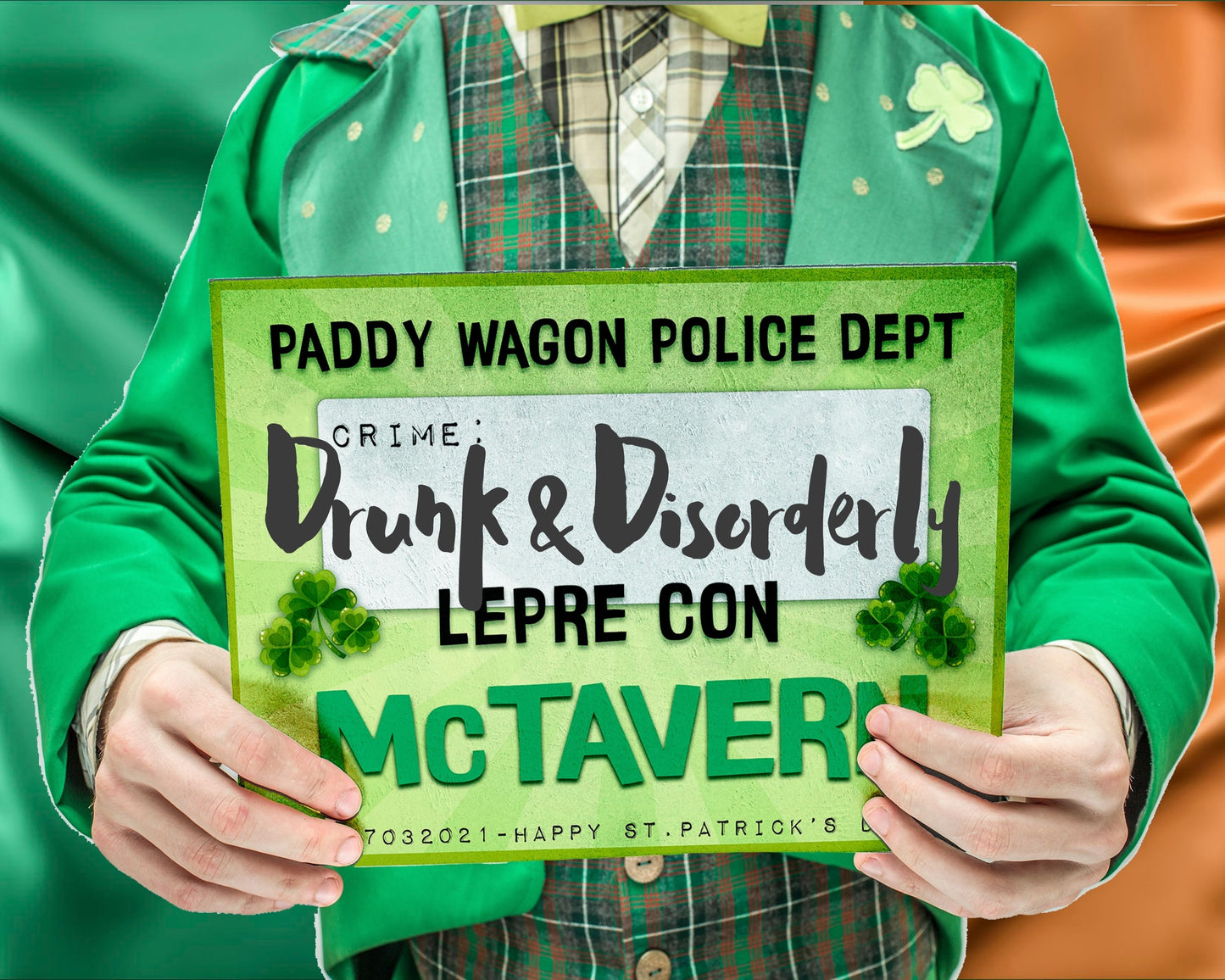 St Patrick's Day Photo Lepre-Con Mug Shot and Sign Kit