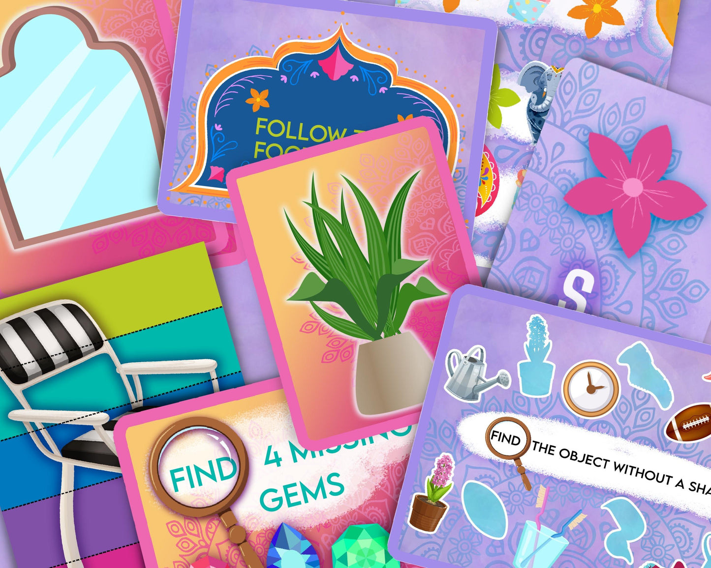 collage of kids escape room puzzles