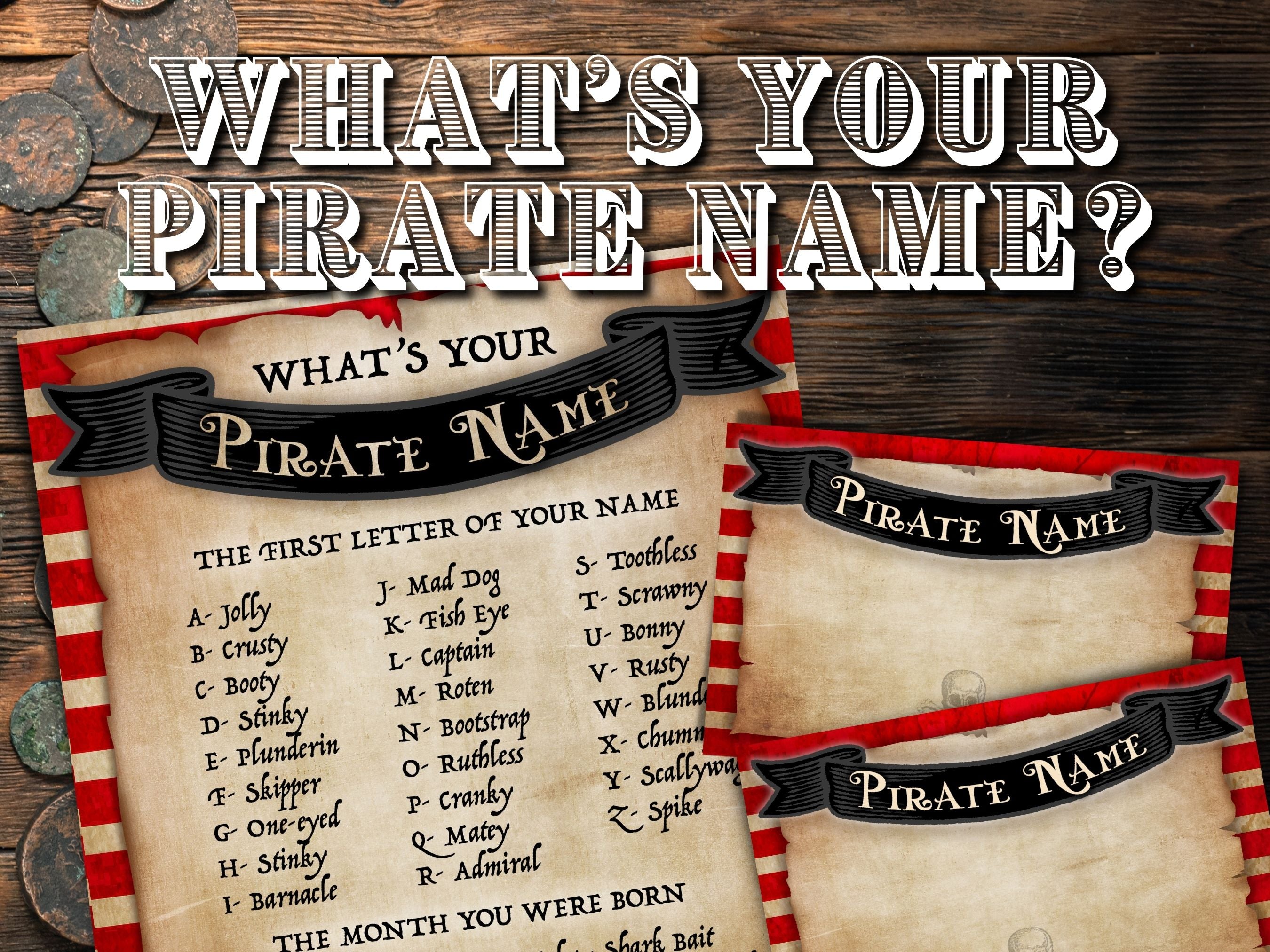 What's Your Pirate Name? – Lockpaperescape