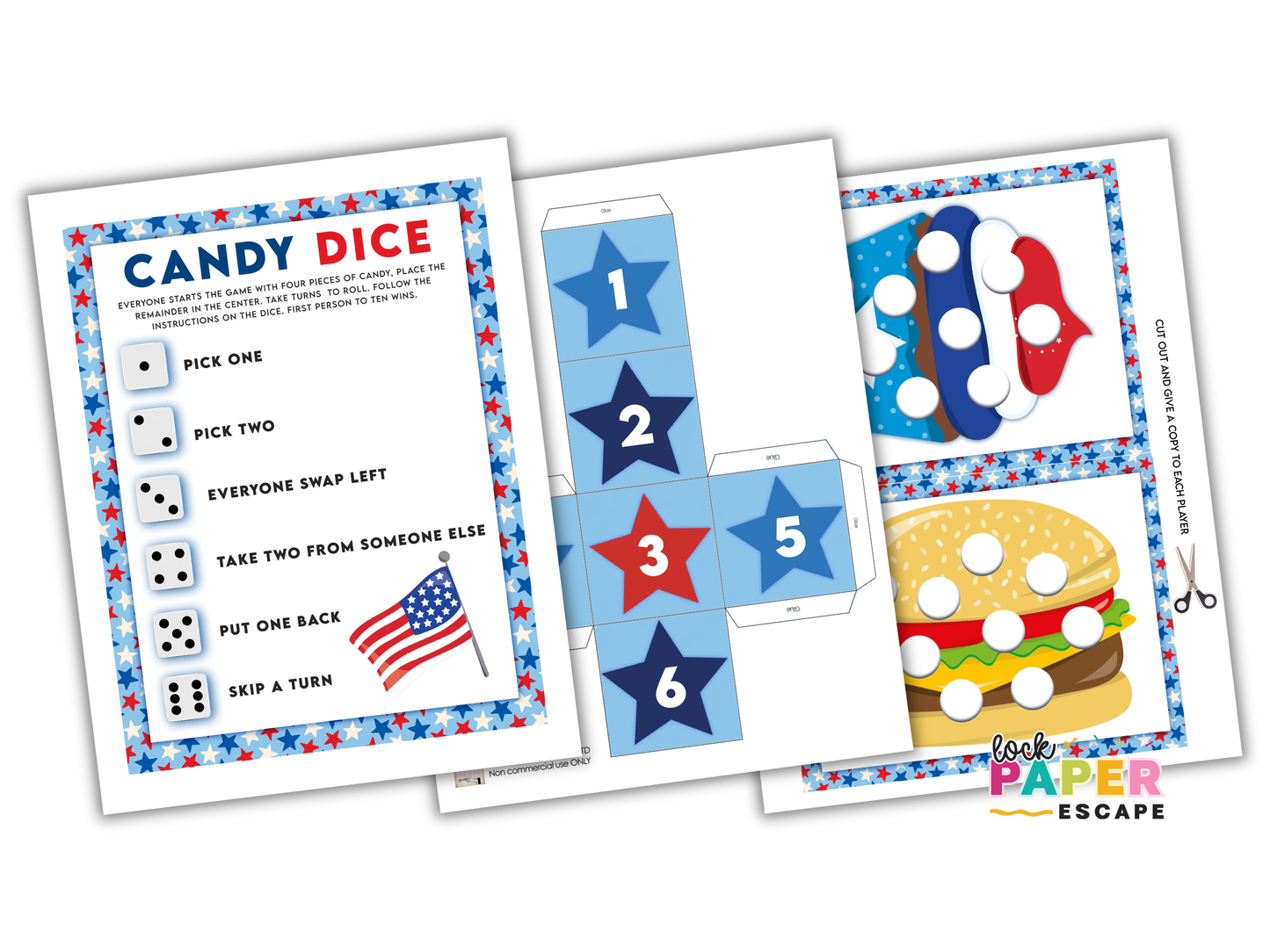 4th July Candy Dice Game