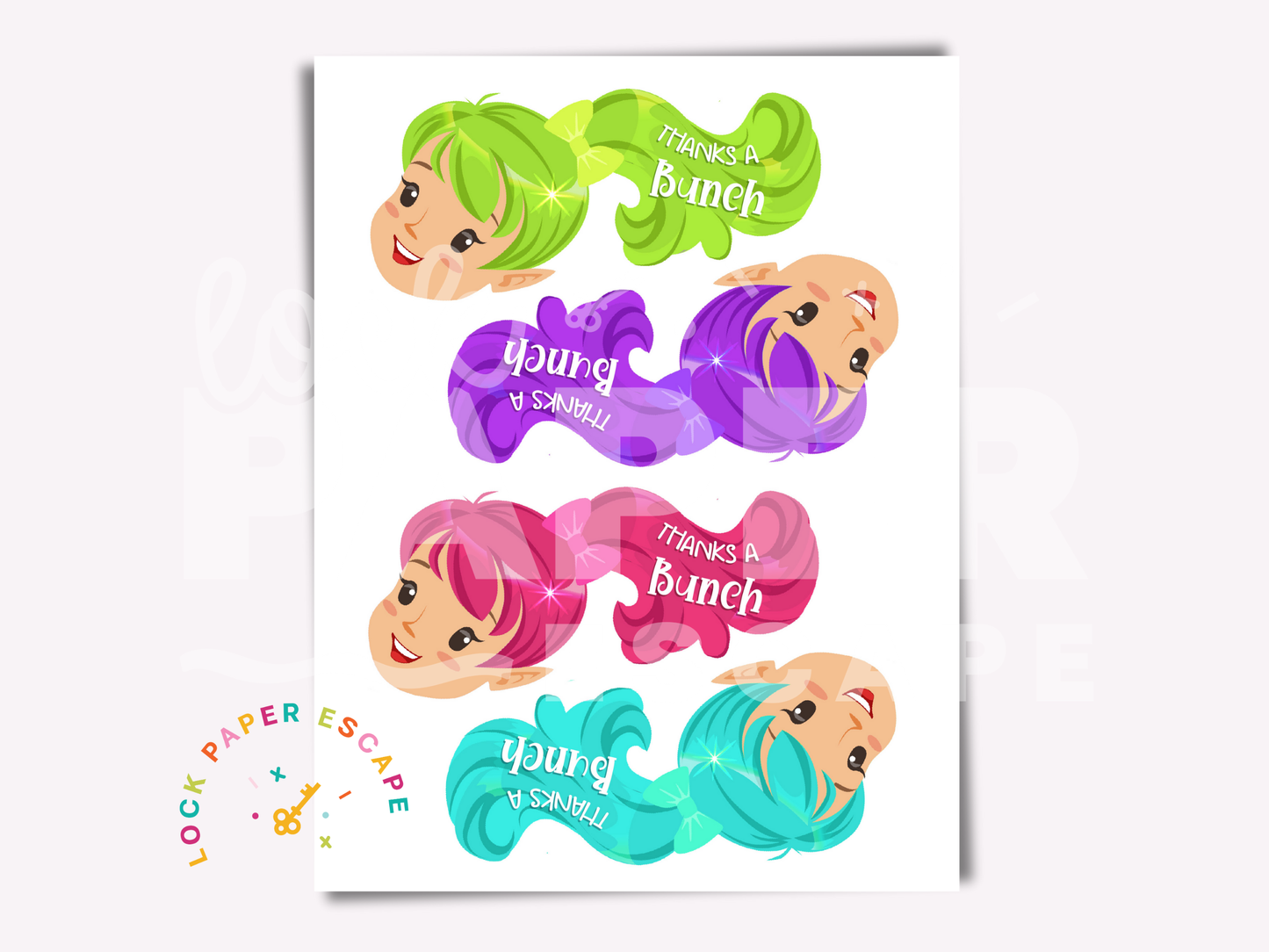 Fairy Party Favor Printable | Scrunchie Hair Tie Holder