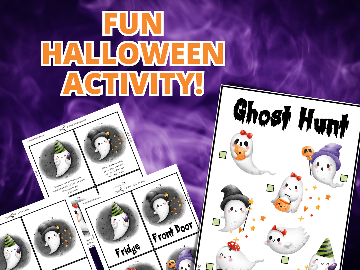 Ghost hunt young kids Halloween activity
