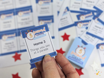 Patriotic 5 Second Game | Printable 4th of July Party Game