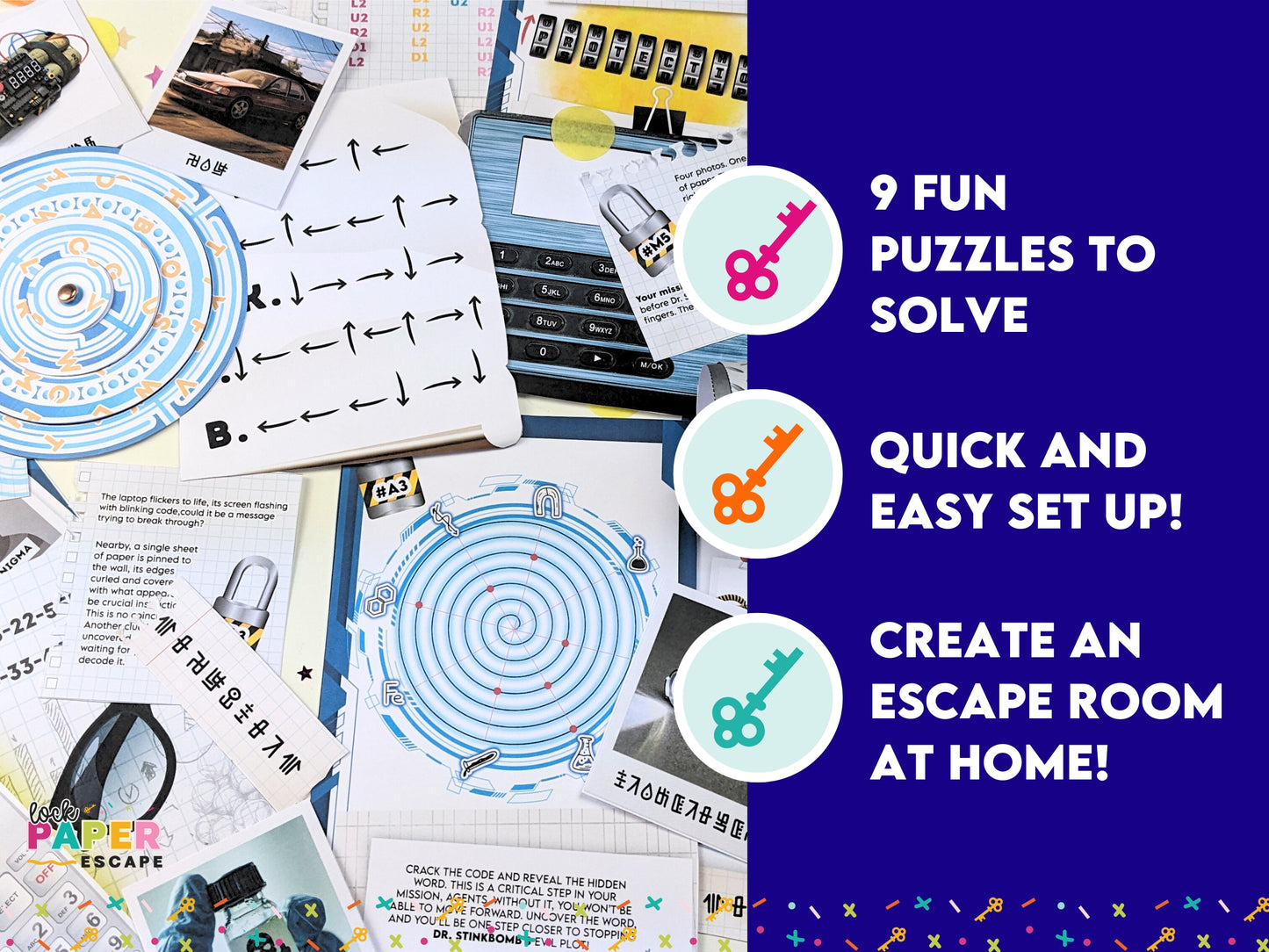Spy Escape Room Game – Printable Party Adventure for Kids