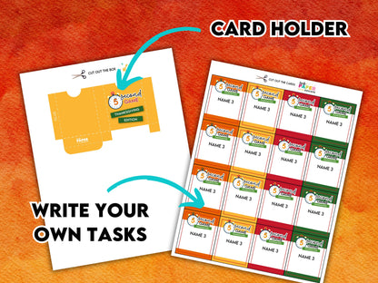 Examples of printables included in the thanksgiving 5 second game. The game is designed for Thanksgiving celebrations.