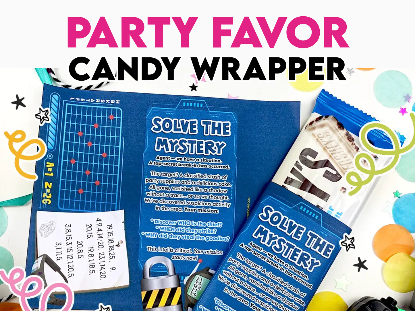 Escape Room - Party Favor Candy Bar Wrapper
