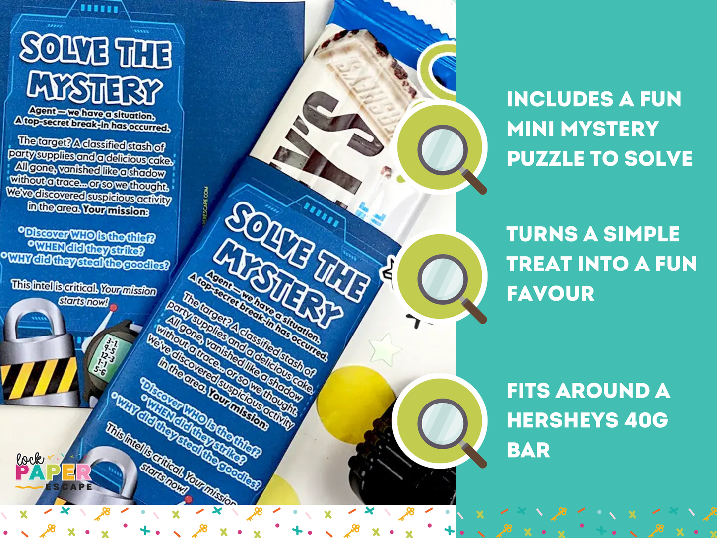 Escape Room - Party Favor Candy Bar Wrapper