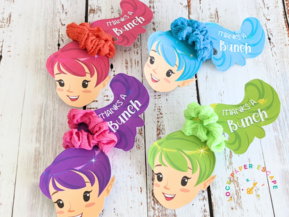 Fairy Party Favor Printable | Scrunchie Hair Tie Holder
