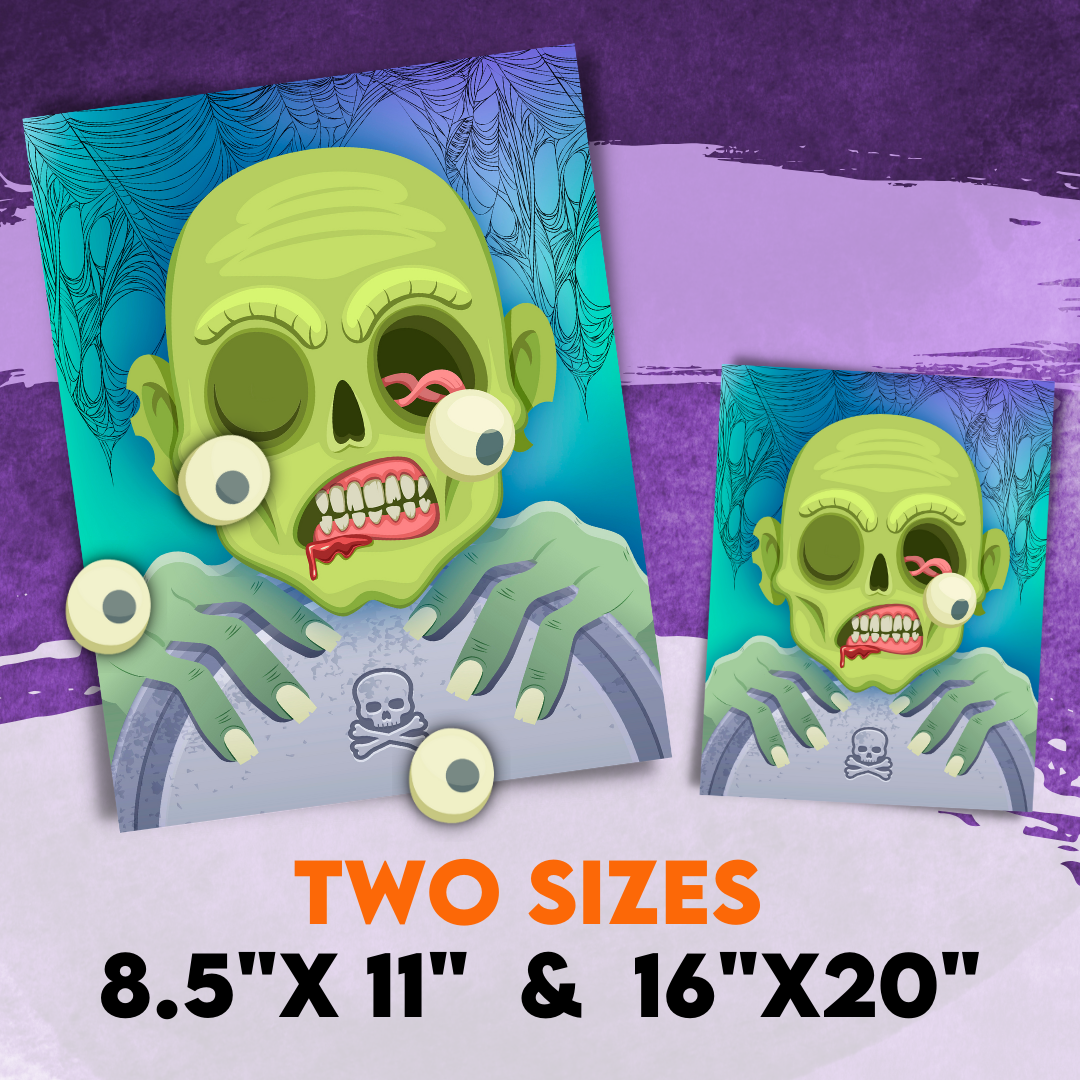 Pin the eye on the zombie