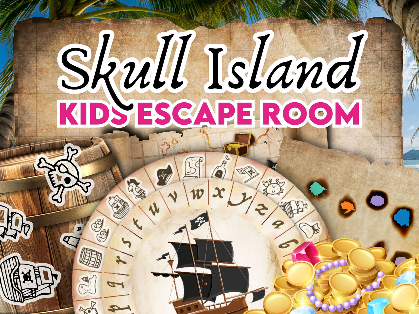 kids printable pirate escape room