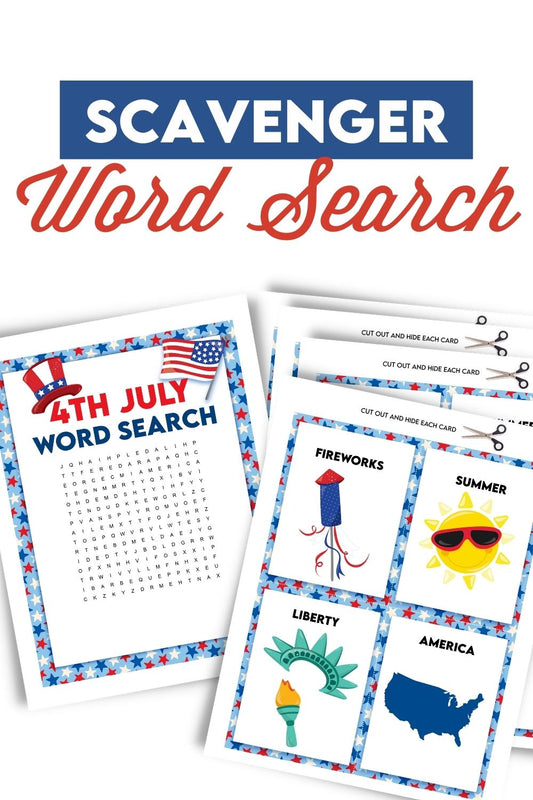 4th Word Search July Scavenger Hunt