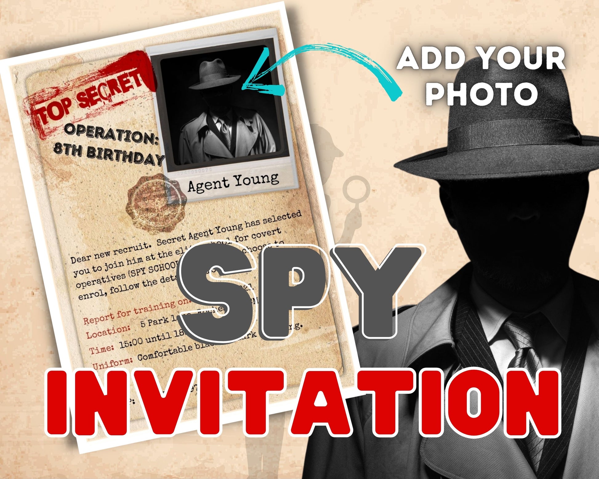 Printable Spy Party Invitations 