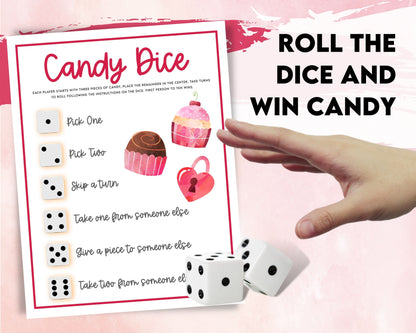 Valentine's Candy Dice