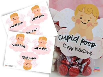 Cupid Farts Treat Bag Topper