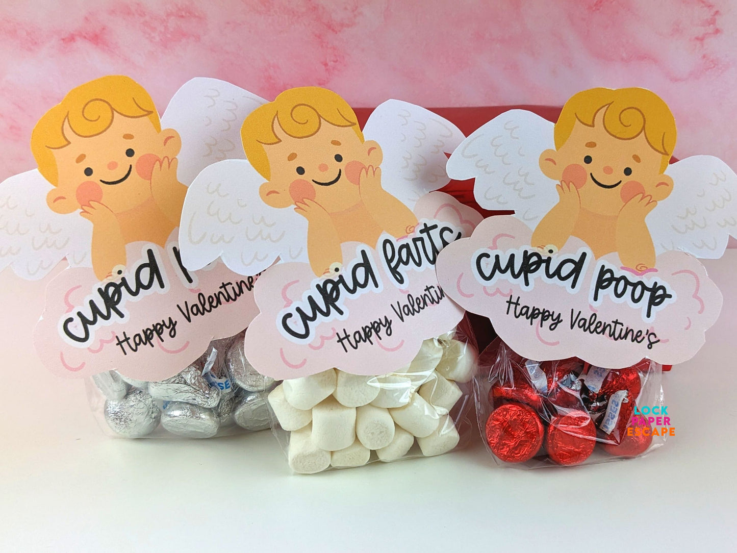 Cupid Farts Treat Bag Topper