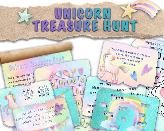 unicorn treasure hunt clues