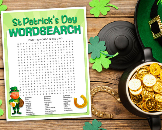 St Patrick's Day Word Search Activity
