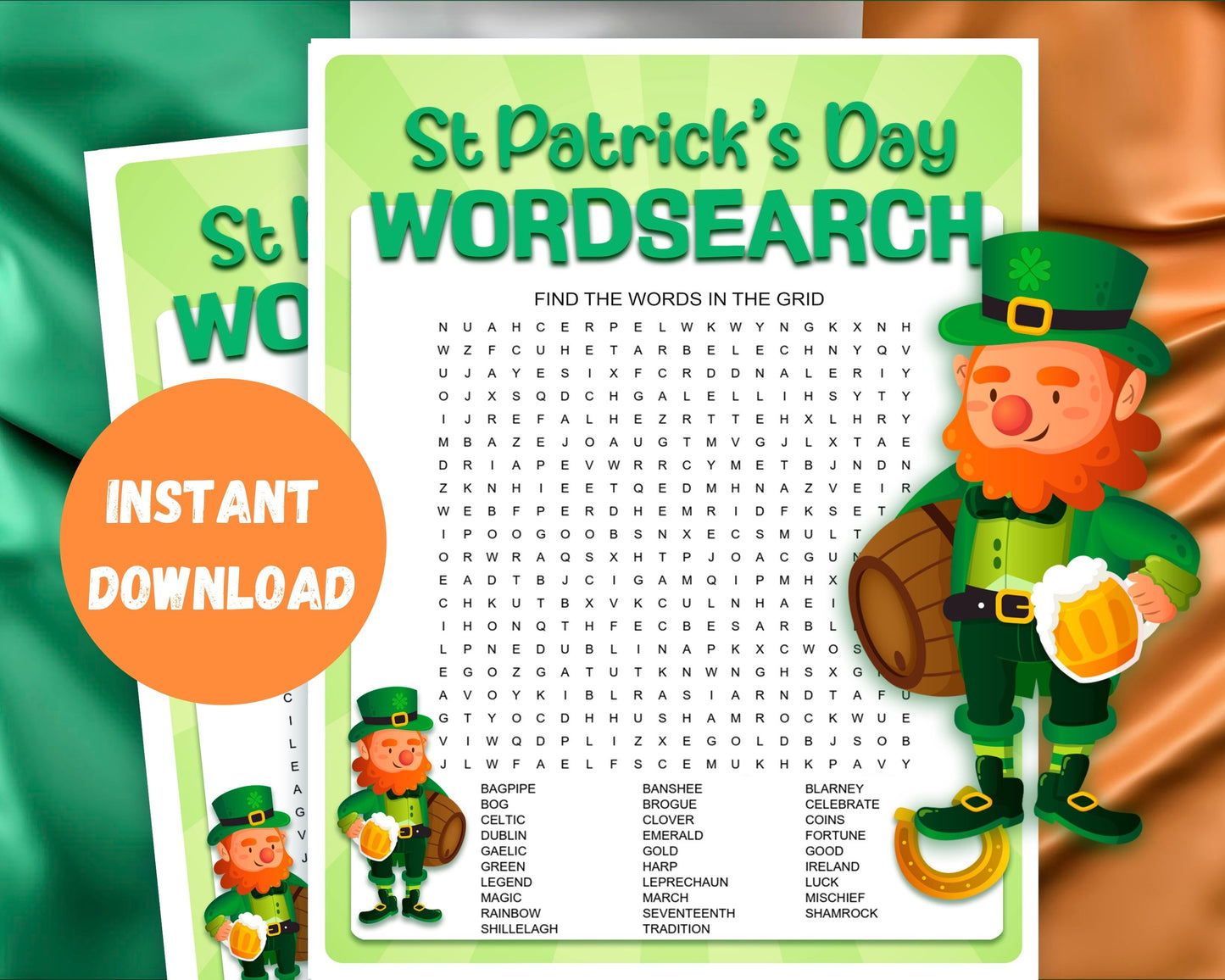 St Patrick's Day Word Search Activity